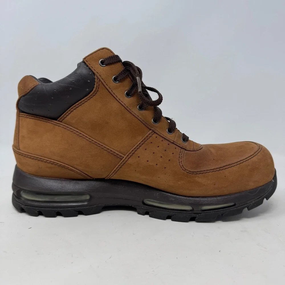 Nike ACG Air Max Goadome Brown Sueded Leather Hiking Boots 865031-225‎ Mens 11